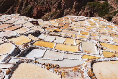 Ancient salt mine terraces in cusco