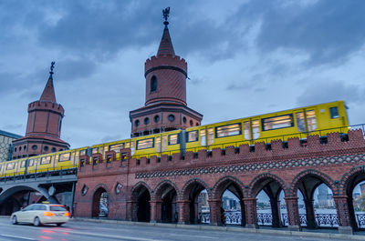 View of clock tower against cloudy sky