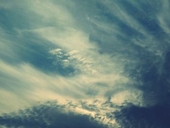 Low angle view of cloudy sky