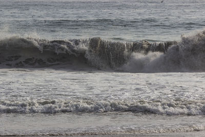 Waves rushing towards shore