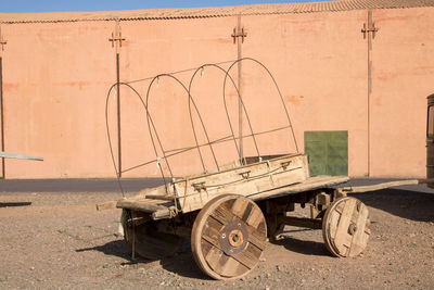 Abandoned truck on road