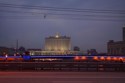 Illuminated city at night