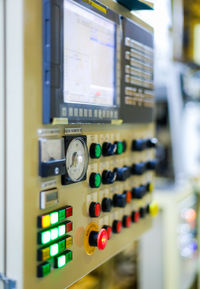 Close-up of audio equipment