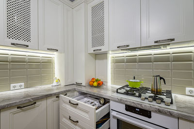 Interiors of kitchen at home