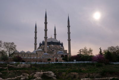 View of temple building against sky