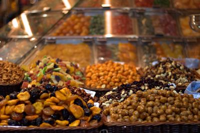 Fruits for sale at market stall