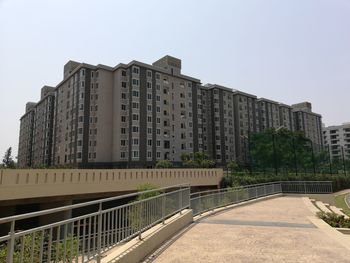 Modern building against clear sky