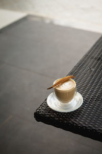 Close-up of coffee on table