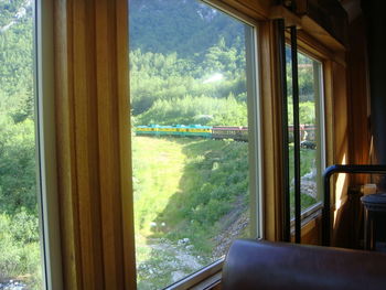 View of house through window