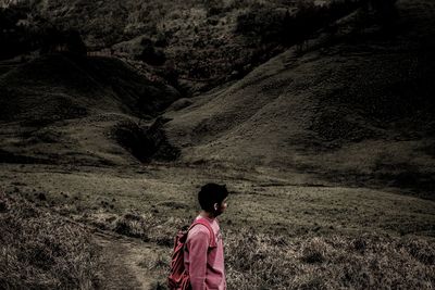 Man standing on mountain