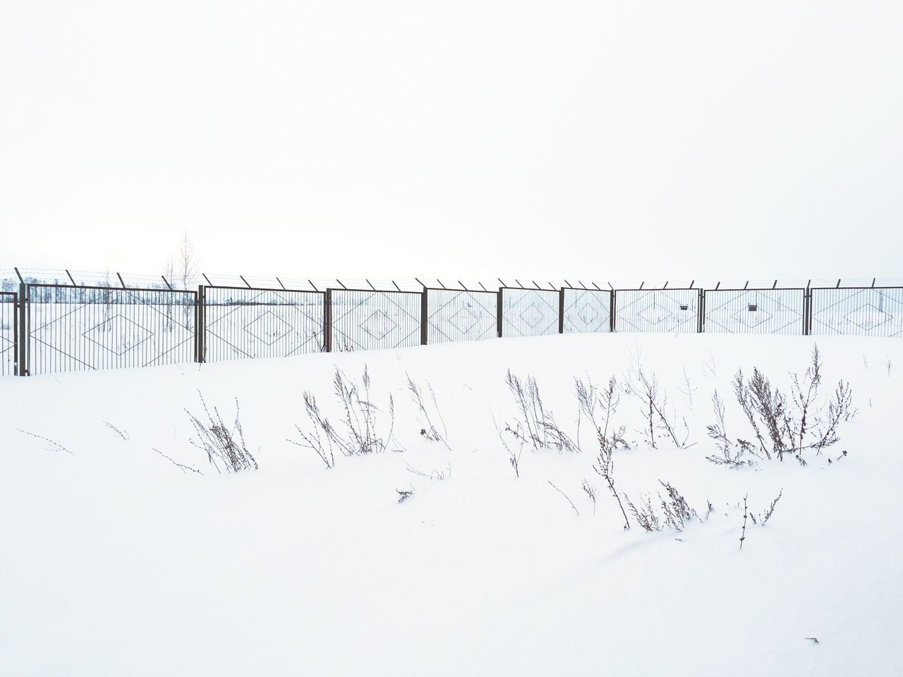 copy space, text, clear sky, western script, communication, in a row, fence, day, outdoors, no people, low angle view, side by side, wall - building feature, protection, wood - material, capital letter, nature, wooden, safety, built structure