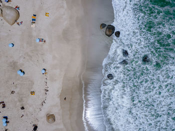 High angle view of beach