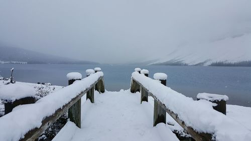 View of jetty in calm sea