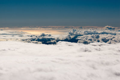 Scenic view of landscape against blue sky