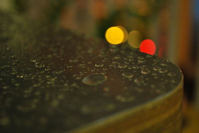 Close-up of yellow object