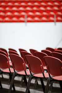 Empty chairs in room