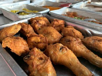 High angle view of food for sale