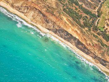 High angle view of sea