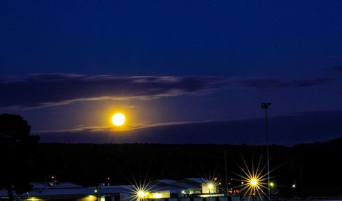 Low angle view of moon at night