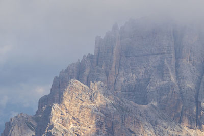 Scenic view of rocky mountains against sky