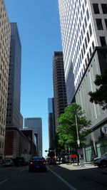 View of skyscrapers in city