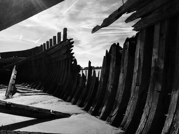 Panoramic shot of built structure against sky