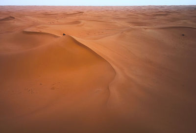 Sand dunes in desert