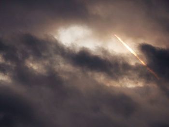 Low angle view of cloudy sky