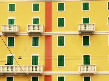 Low angle view of yellow building