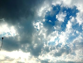Low angle view of cloudy sky