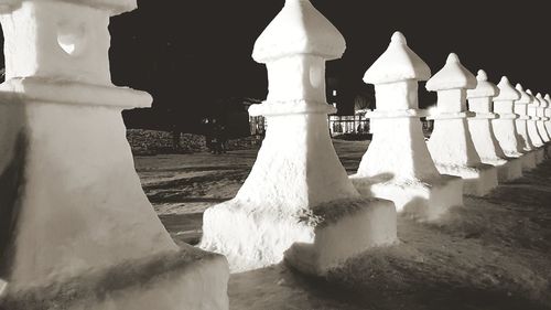 Scenic view of snow against sky during winter