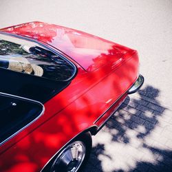 Cars parked on road