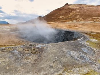 Scenic view of strokkur