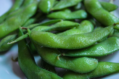 Thailand, august 15, 2021. japanese green peas sold at convenience stores.