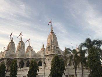 Low angle view of temple building against sky