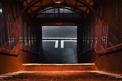 Empty corridor of building