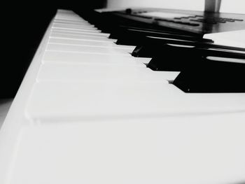 Close-up of piano keys