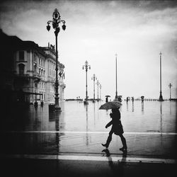 Full length of woman in water