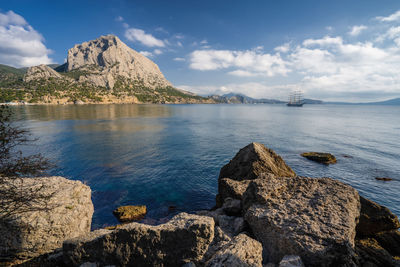 Scenic view of sea against sky