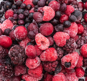 Full frame shot of strawberries