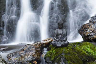 Close-up of waterfall