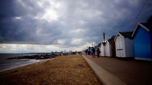 Panoramic view of beach against sky