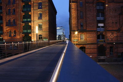 Road in city at night