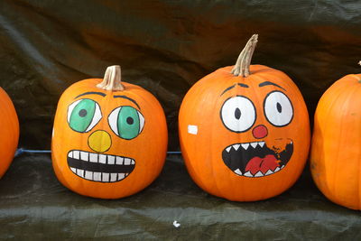 Art made on pumpkins during halloween