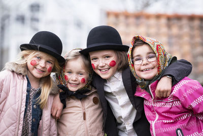 Girls dressed up as easter witches