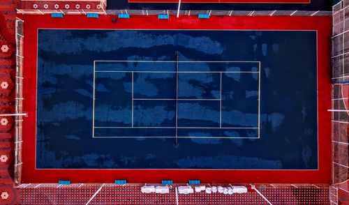 Reflection of old building in window