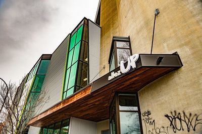 Low angle view of building against sky