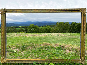 Scenic view of landscape against sky