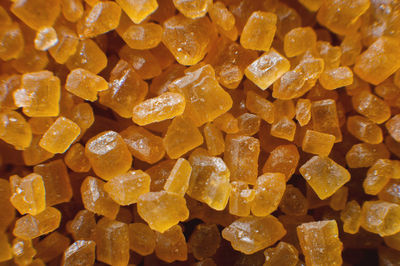 Extreme macro crystals of cane sugar. abstract sugar background close-up in shallow depth of focus