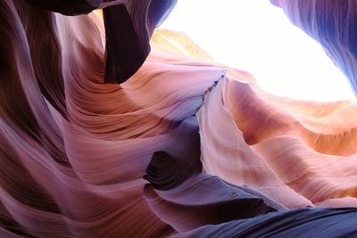 Low angle view of rock formations